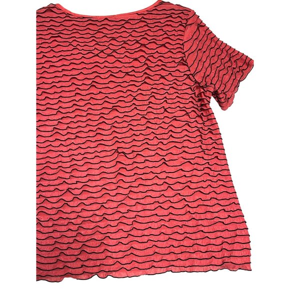 NWT Elementz 3X Pink & Black Wavy Stripe Top Plus Comfy Casual USA - Picture 8 of 12